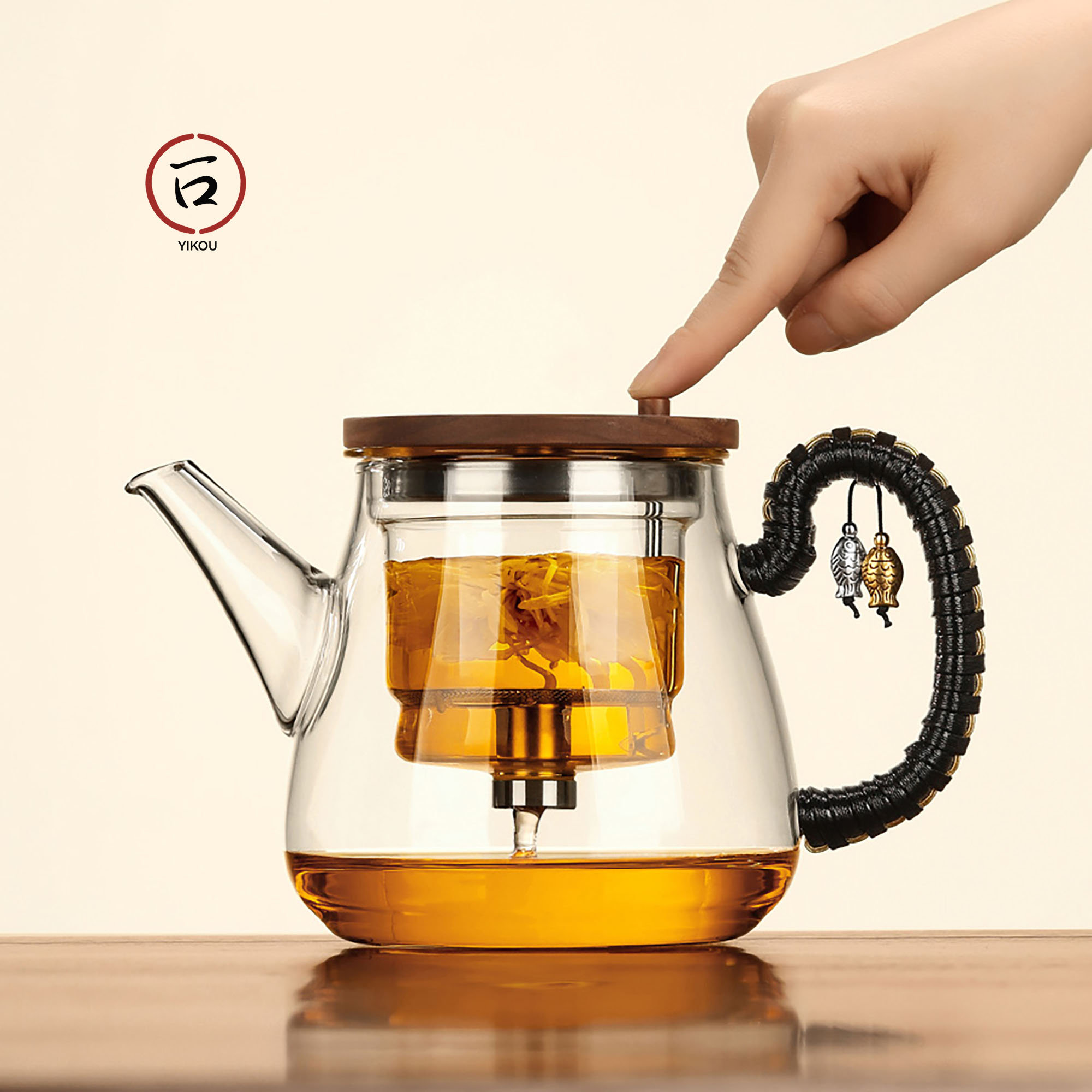 Glass Teapot, Zpose Tea Pot, Teapots, 40oz/1200ml Tea Pots with Scale Line, Tea Pot with Infuser, Borosilicate Glass Teapot for Stovetop Safe, Tea Pot