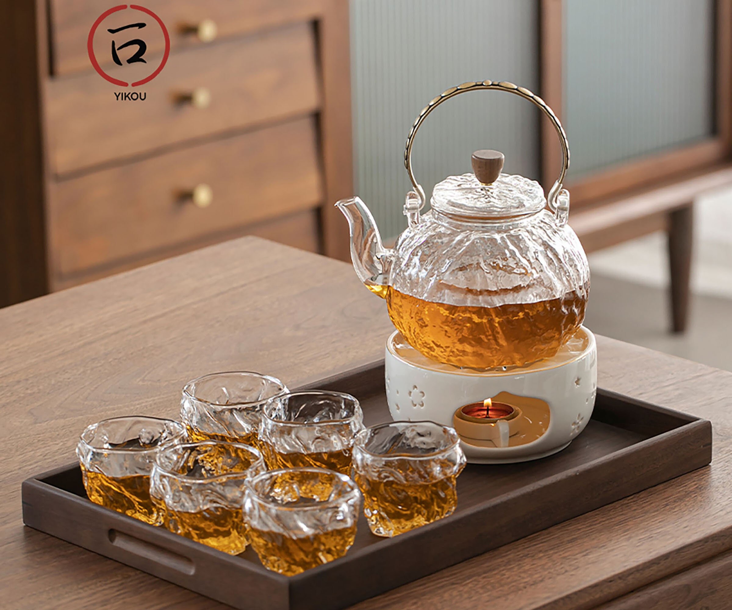 Universal Solid Crystal Glass Teapot Warmer