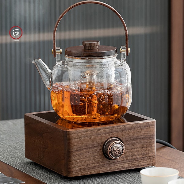 Théière en Verre 1000ml  et fait main artisanal en style minimaliste japonais