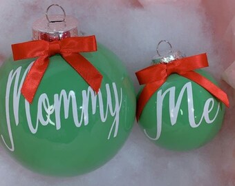 Custom DIY Ornament With Name- Decal- Christmas Gift- Vinyl Ornament- Personalized Bulbs- Plastic- Glass-Ornament