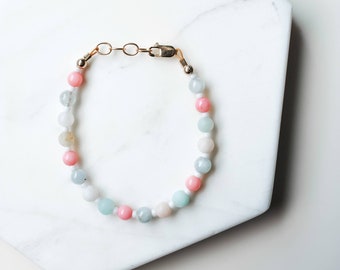 Bubble Bracelet- Gemstone Bracelet- Summer Bracelet- Baby Bracelet- Toddler Bracelet- Matching Bracelet- Beaded Bracelet- Unique Baby Gift