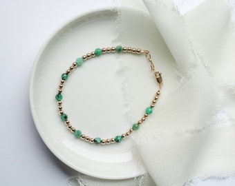 May Birthstone Bracelet- Emerald Bracelet- Mom Bracelet- Waterproof- Baby Bracelet- Matching Mommy and Me Bracelet- Gifts for Moms