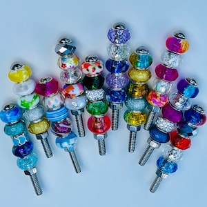 Beaded Plant Stakes, Fairy Garden Decor, Succulent Plant Art