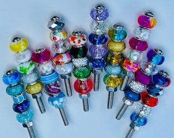 Beaded Plant Stakes, Fairy Garden Decor, Succulent Plant Art