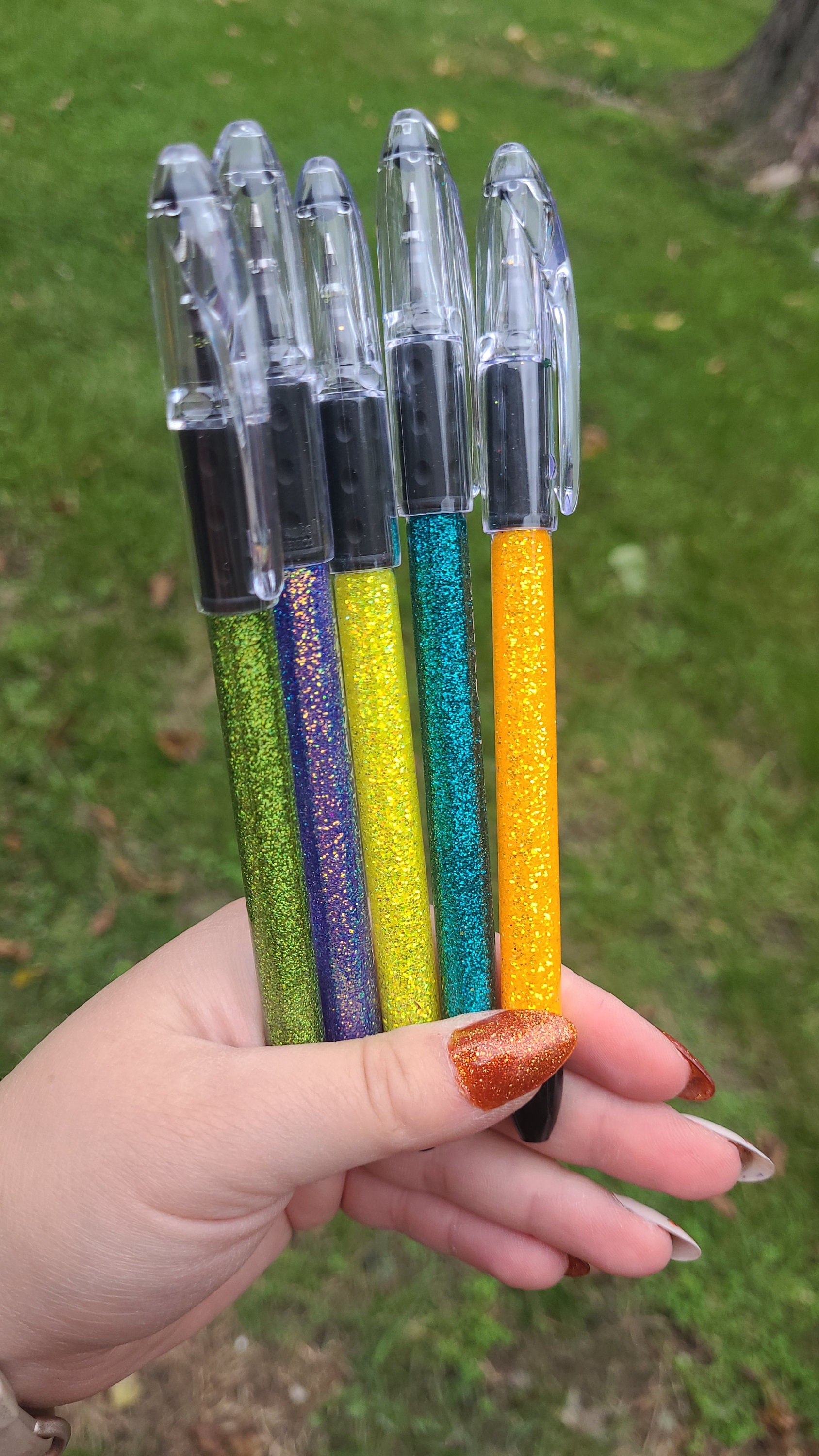 Colorful Pens, Gift for Kids, Gift for Teacher, Pentel RSVP Glitter Pen,  Gift for Tween, Christmas Gift for Teacher, Stocking Stuffer For 