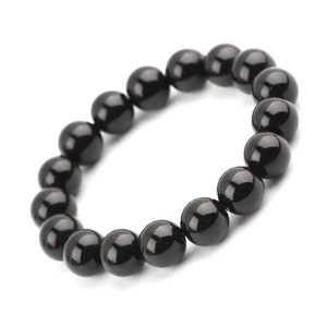 4mm Black Onyx mini Bracelet w/ Knot, Natural Crystal Bracelet, Protection  Stone Dainty Gemstone Beaded Bracelet, adjustable