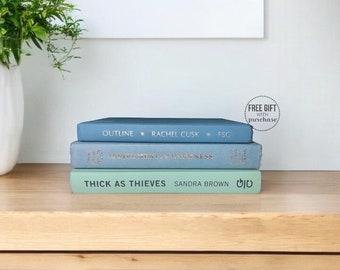 Blue Books for Home Decor - Decorating Items for Shelf - Bookshelf or Mantel Decor - Decorative Books - Decor Books - Modern Blue Decor