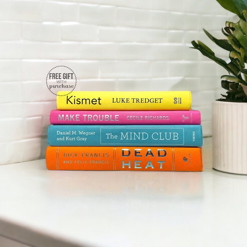 Colorful Book Stack - Etsy