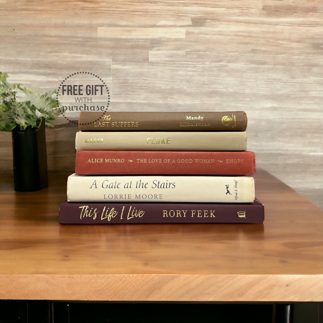 Home Decor Book Stack in Warm Neutral Colors Decorative Books for Fall ...