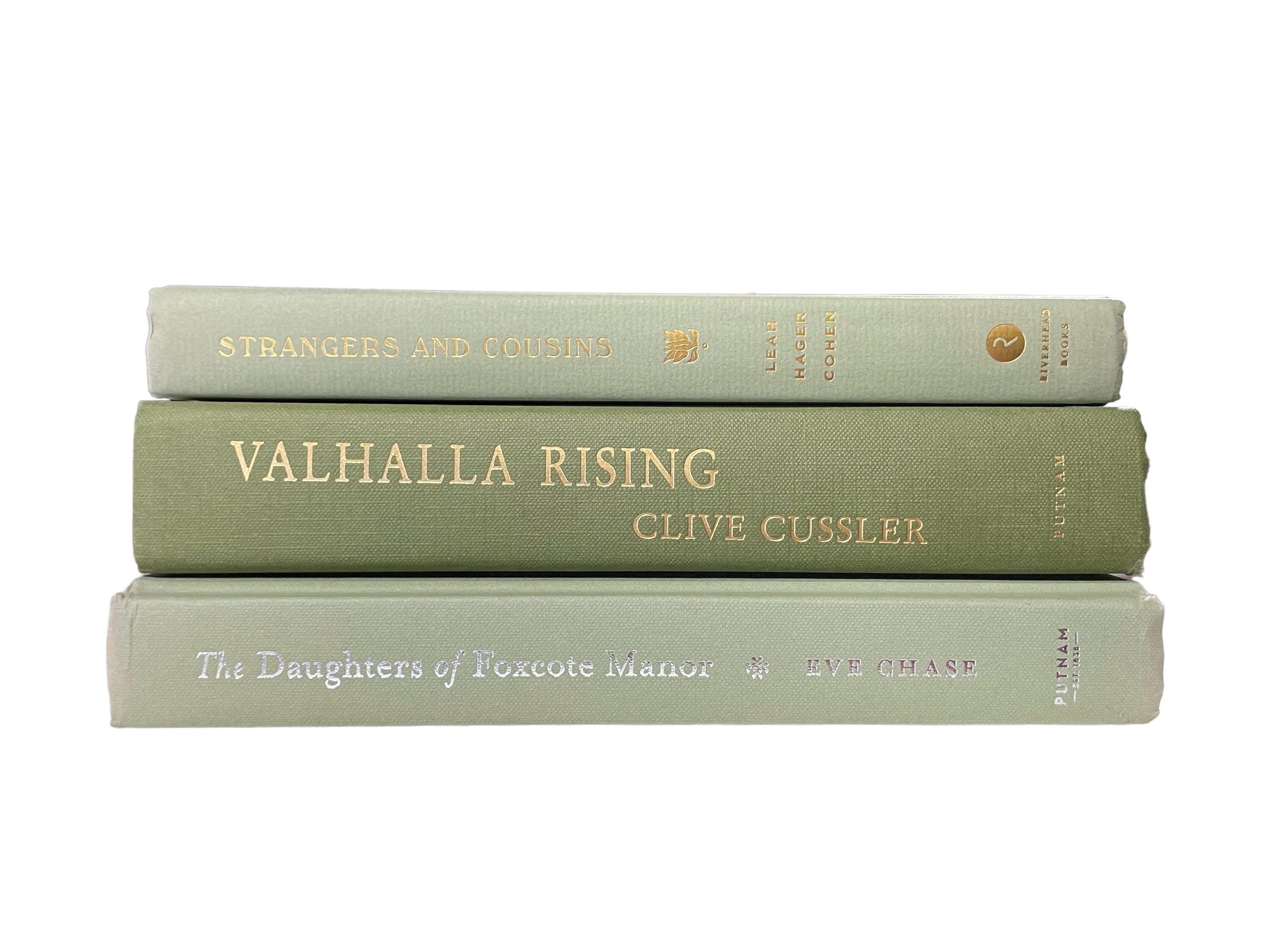 Sage Green Decor Books - Decorative Book Stack - Built in Bookcase ...