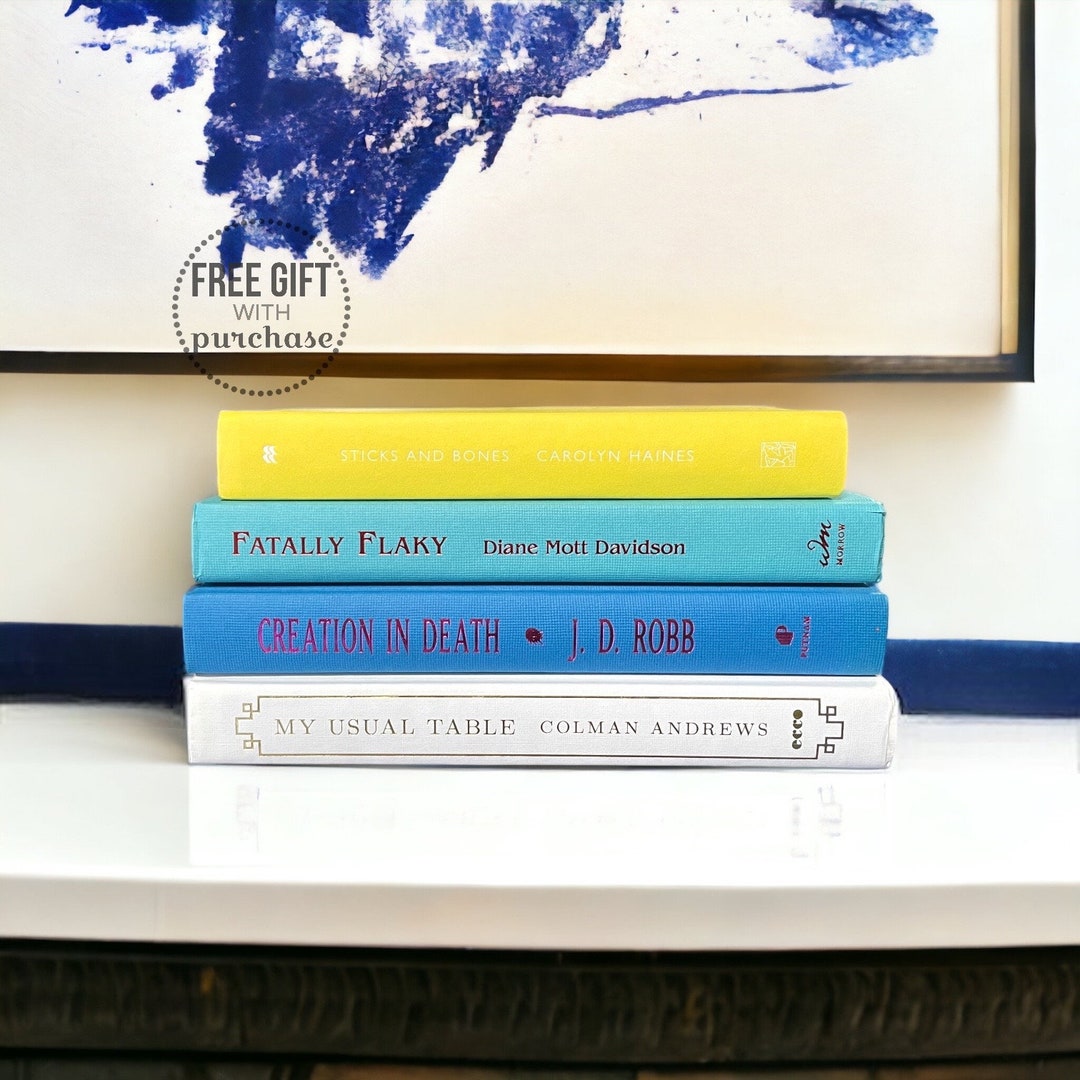 Yellow Decor Book Stack for Living Room - Colorful Decorating ...