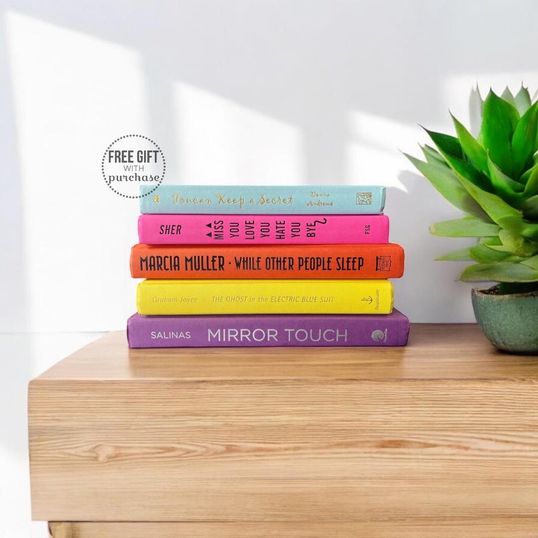 Rainbow Book Stack - Colorful Home Decor - Colorful Shelf Decorating ...