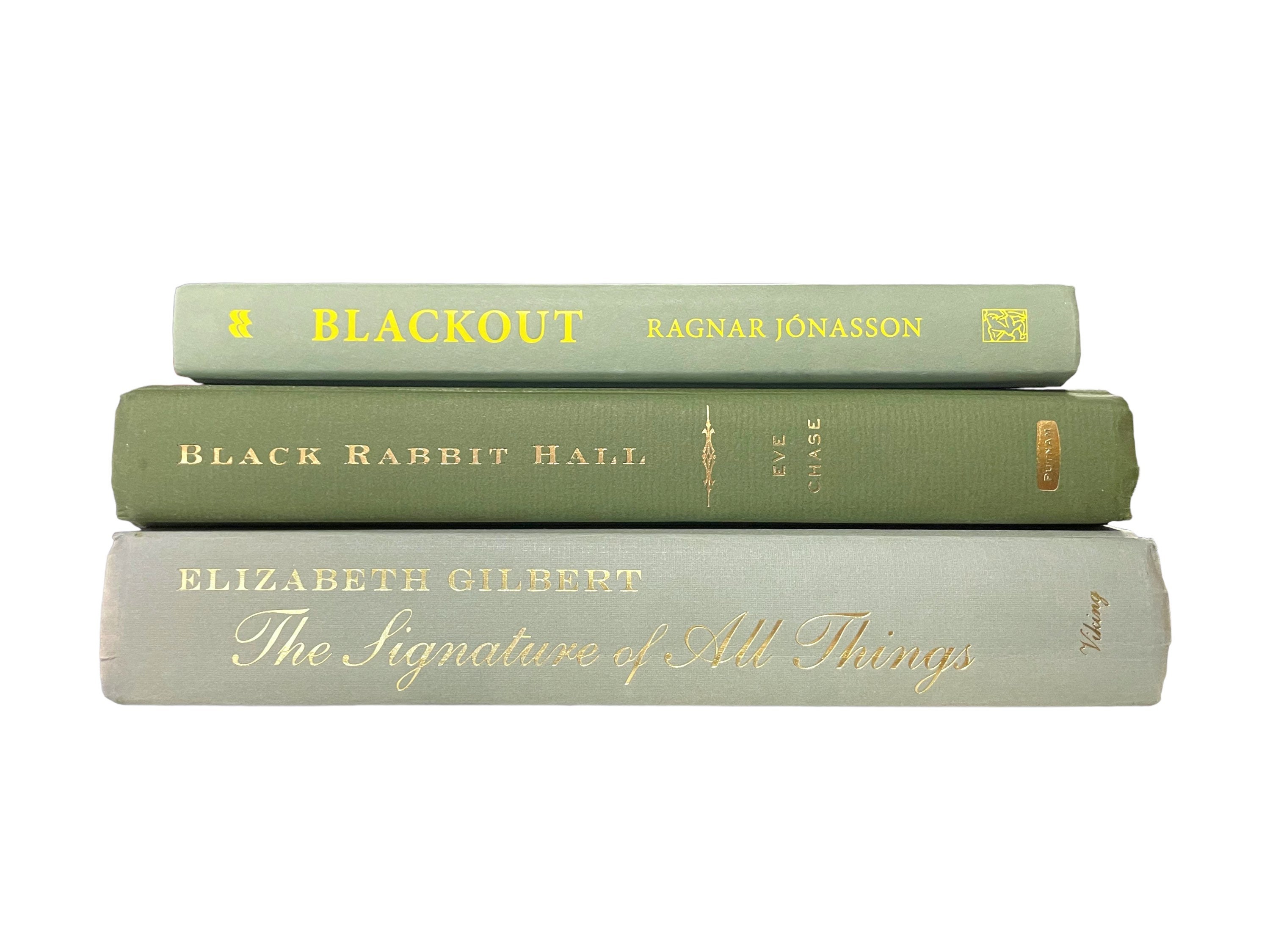 Sage Green Decor Books - Decorative Book Stack - Built in Bookcase ...