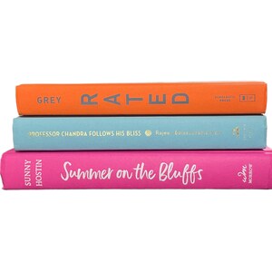 Neon Orange Home Decor Book Set Girl's Bedroom Shelf Etsy