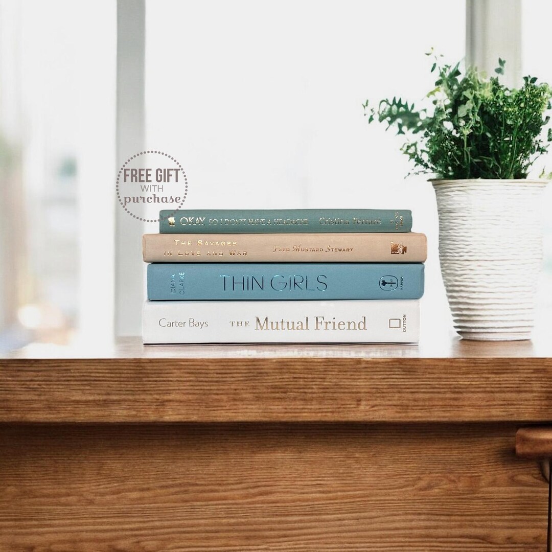 Modern Decorative Books for Display | Book Stack by Color | Bookshelf ...
