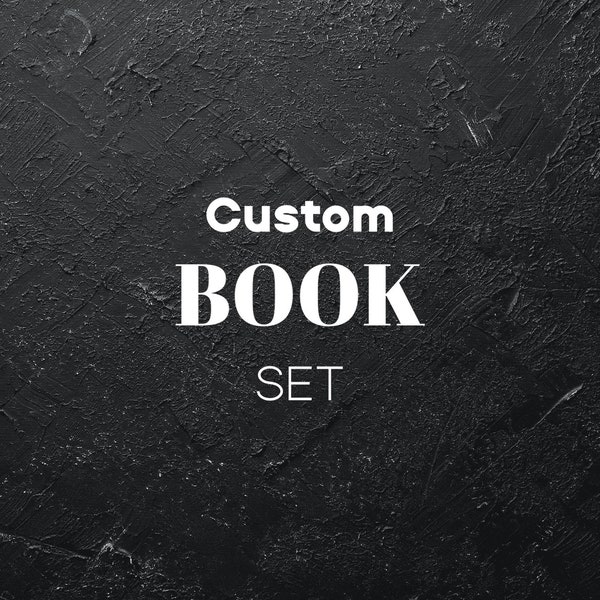 Custom Book Set - Decorative Books for Living Room Decor, Office Shelves, Home Staging Props - Shelf Decor Filler Books
