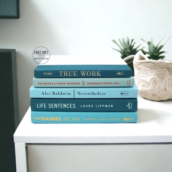 Designer Coffee Table Books - College Apartment Decor - Shelf Styling Decor Items - Luxury Beachy Decor Bookshelf Books, Beach Coastal Theme