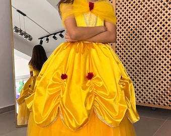 Princess Belle Inspired Costume: Handmade Toddler Party Dress
