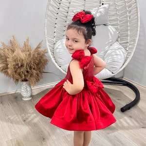 Red dress for 3 year best sale old