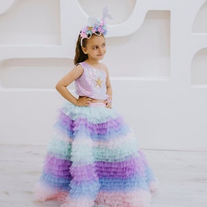 Ariel Inspired Mermaid Costume: Sequin Dress for Baby Toddler Halloween