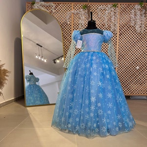 Handmade Elsa Costume For Girls, Princess Elsa Inspired Dress, Toddler Frozen Dress, Snow Queen Dress for My Daughter