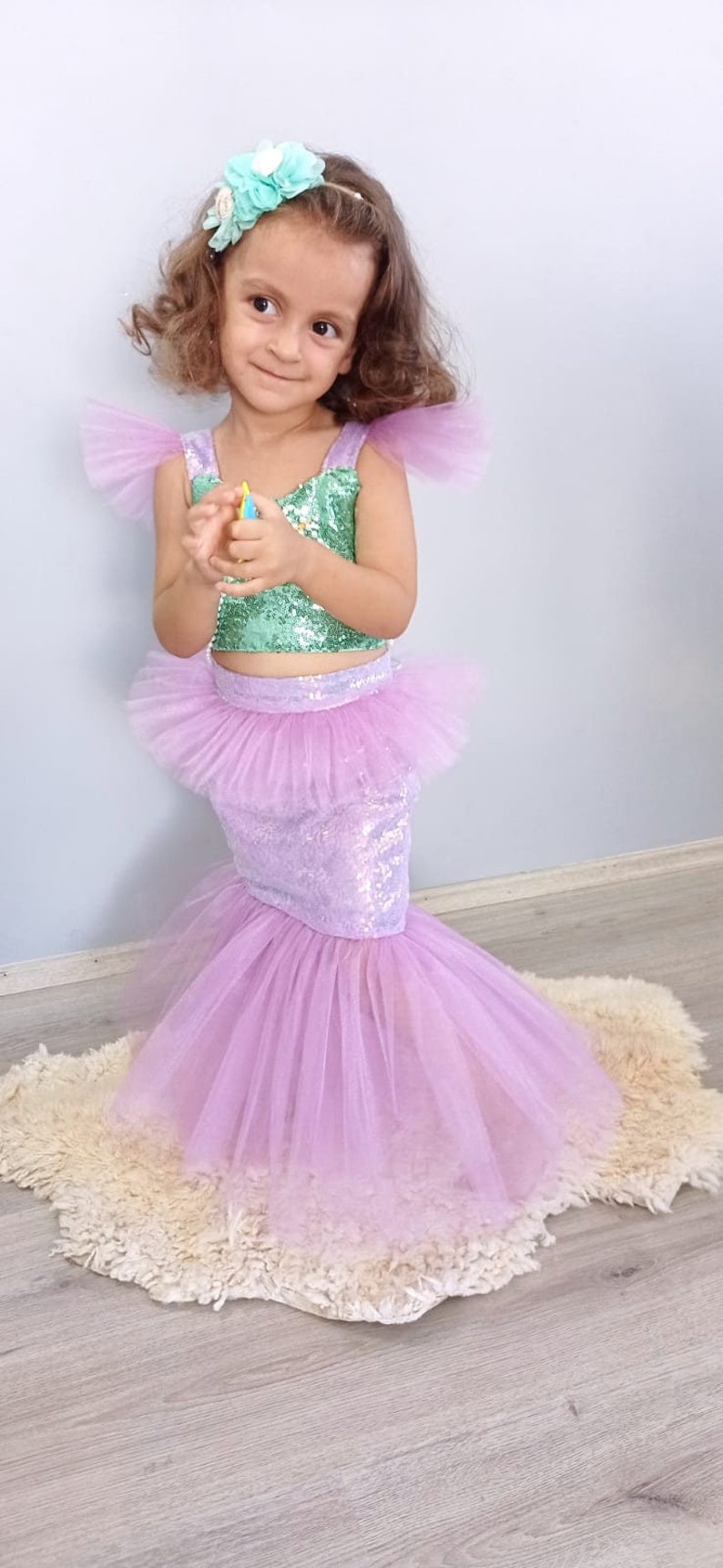 Mermaid Costume Little Mermaid Costume Baby Mermaid Outfit Etsy