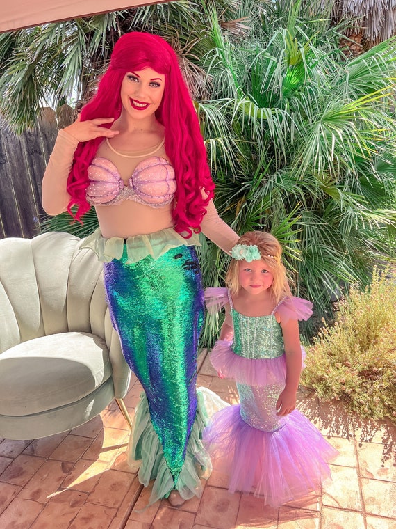 Abiti da sirena principessa Ariel, cosplay sirena, abiti da festa per  bambini, costume carino per bambini, abito da sirena -  Italia