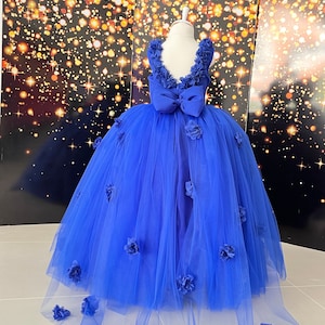 Royal Blue Flower Girl Ball Gown Blue Dress for Baby Royal - Etsy