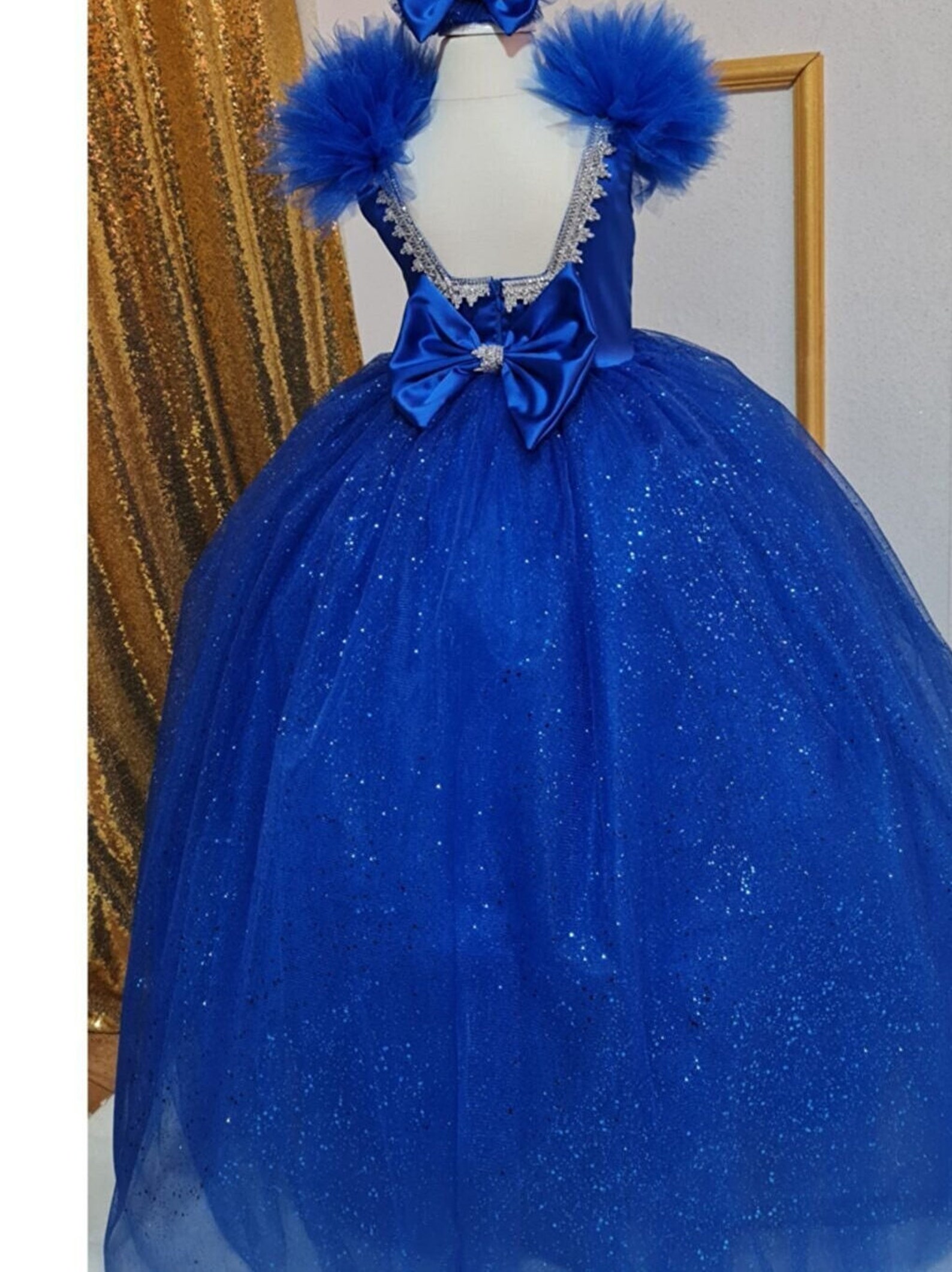 Royal Blue Flower Girl Ball Gown Blue Dress for Baby Royal Etsy