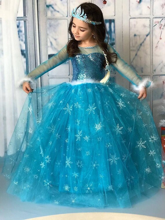 Elsa Halloween Costume 2t 2022 Elsa Costume For Girl Princess Elsa Inspired Dress Toddler Etsy Israel