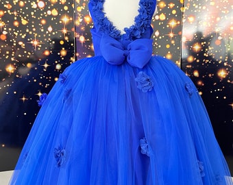 Girls royal blue party dress 2025