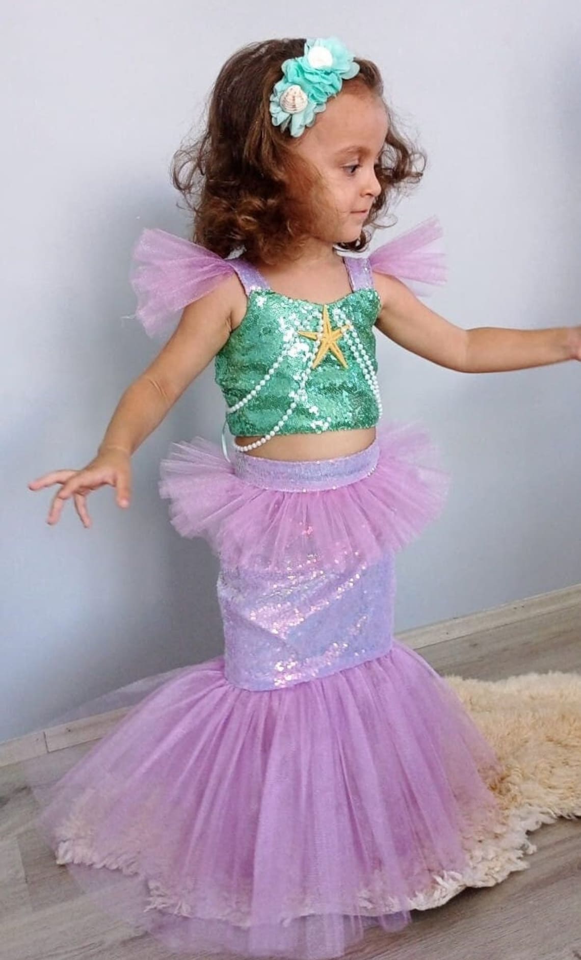 Mermaid Costume Little Mermaid Costume Baby Mermaid Outfit Etsy