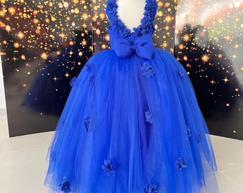 Royal Blue Flower Girl Ball Gown Blue Dress for Baby Royal Blue Princess Dresses Princess Tutu Dresses Etsy