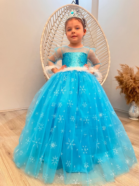 Princess Elsa Inspired Gown – Tiny Toes Boutique LLC