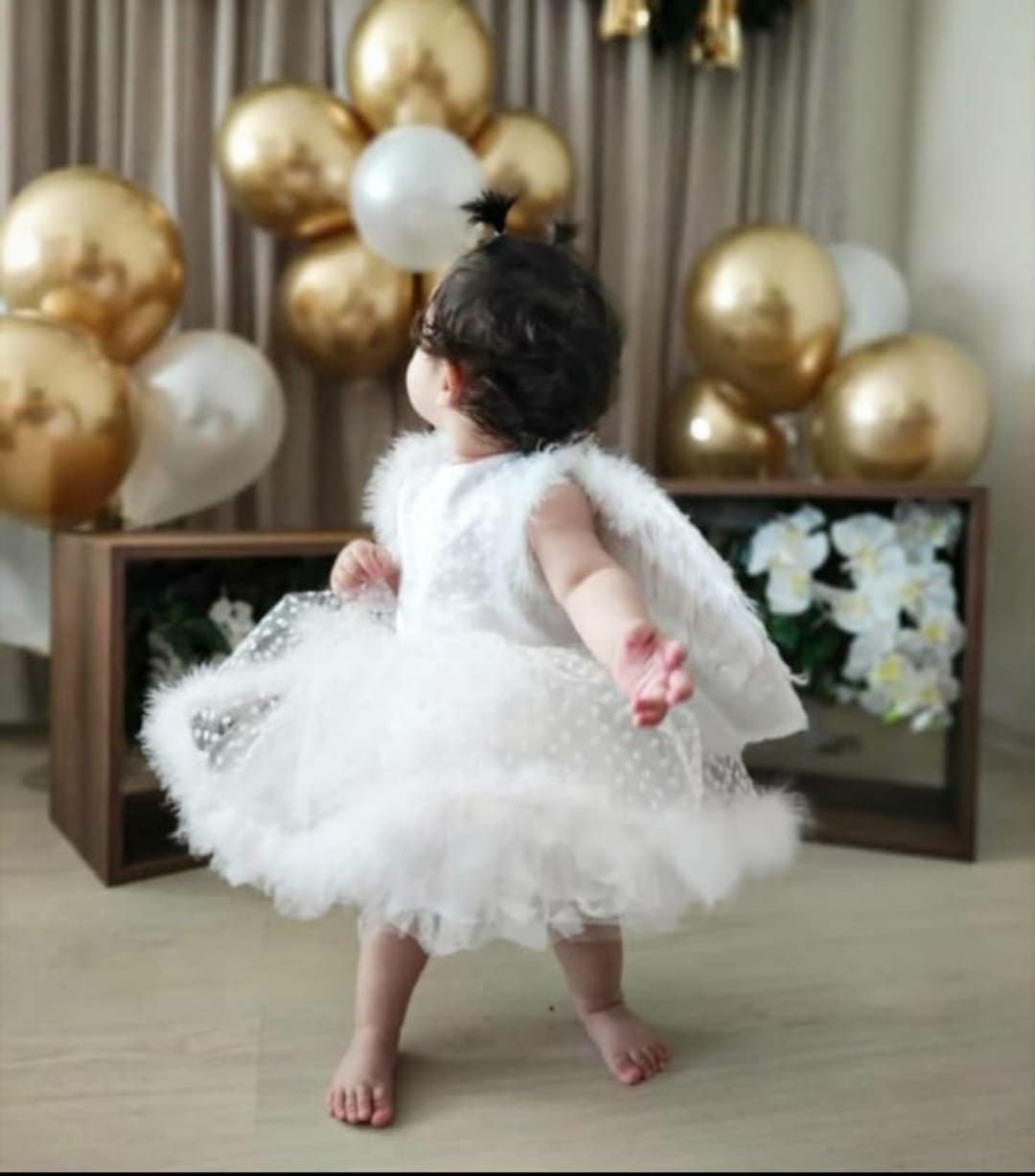 Girls Sparkly White Angel Tutu Dress Feather Wing Wand  Etsy Hong Kong