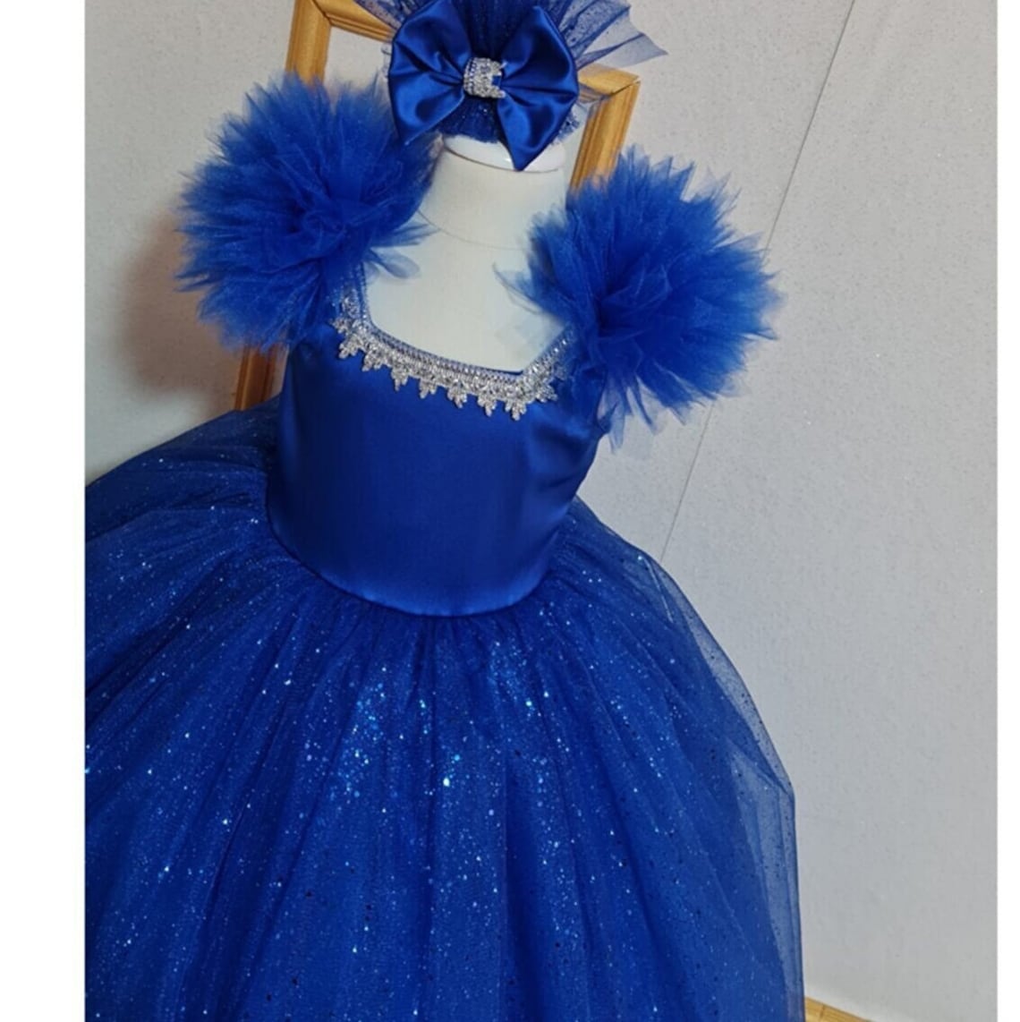 Royal Blue Flower Girl Ball Gown Blue Dress for Baby Royal Etsy