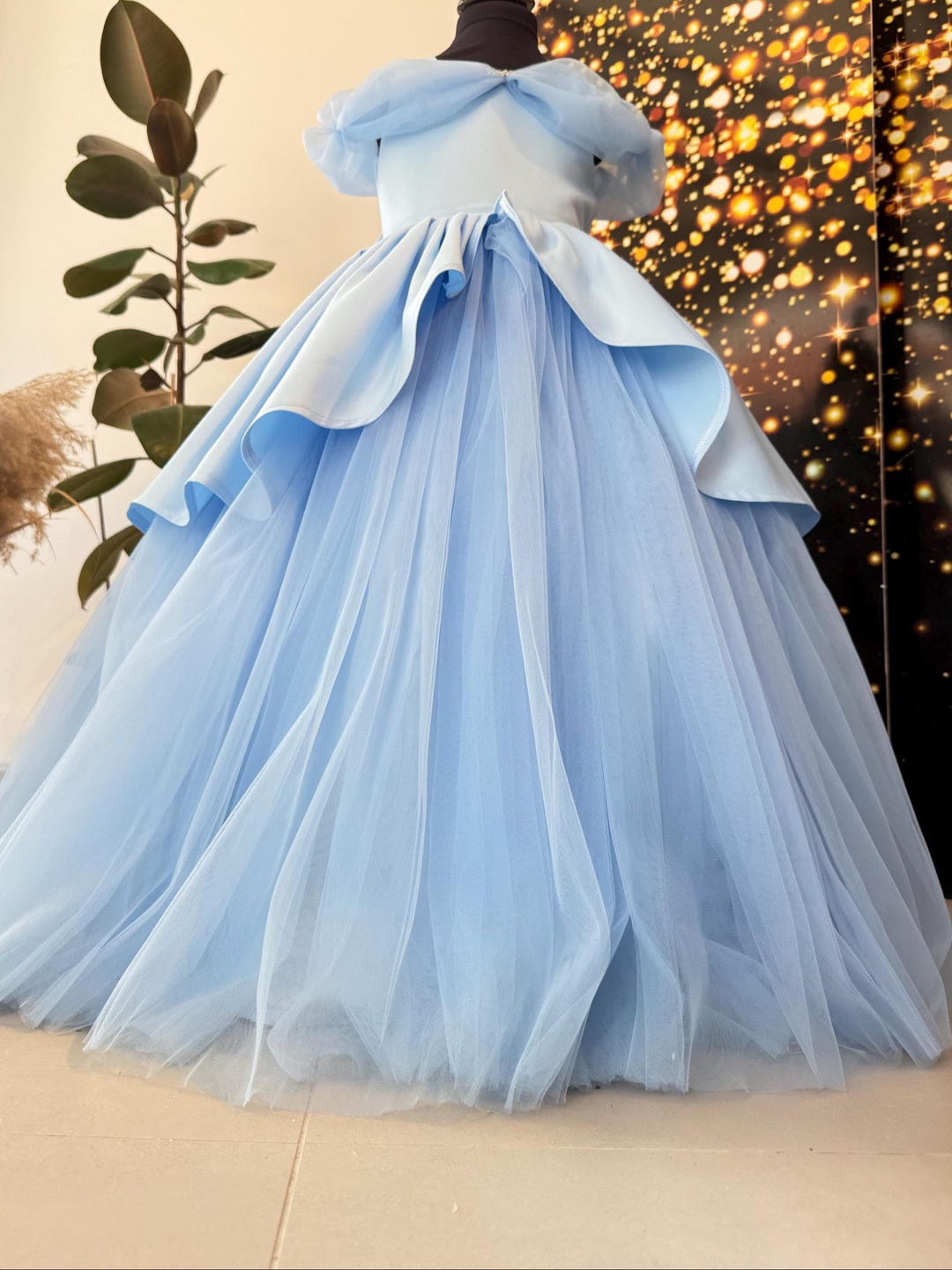 Cinderella Dress: Tulle Ball Gown, Baby Blue Princess Costume