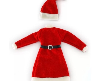 Traje de Papá Noel para muñecas - Vestido navideño para muñecas - Vestido de Papá Noel para muñecas de 28-33 cm (11-13 pulgadas) - Ropa de invierno - Vestido de Papá Noel