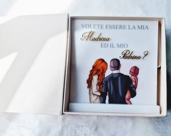 Godmother and Godfather Plate In Box