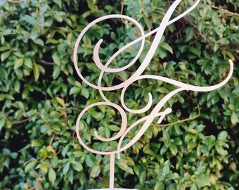 Cake Topper Lys Pink Chrome