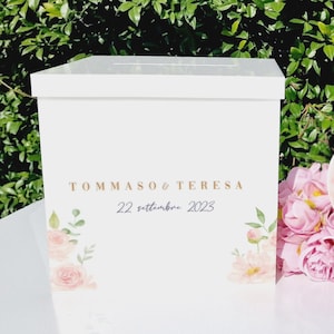 Box Buste Nuziali Romantica/scatola per biglietti di nozze, Scatola per biglietti di nozze con serratura, Scatola per biglietti personalizza