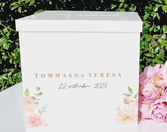 Romantic Wedding Envelope Box/wedding card box, Lockable wedding card box, Personalized card box