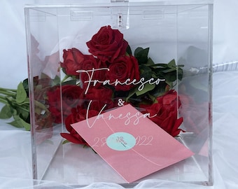 Transparent Wedding Envelope Box/wedding card box, Lockable Wedding Card Box, Personalized Card Box