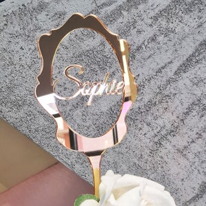 Cake Topper specchio a mano "La Bella e..."