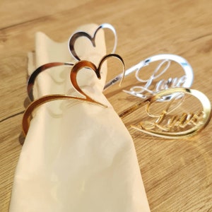 20 Segnaposto portatovagliolo Infinito matrimonio, decorazioni tavola matrimonio in plexiglass specchio, portatovagliolo specchio acrilico