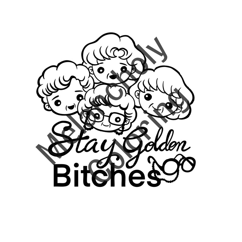 Downloadable Coloring Pages - Golden Girls Coloring Pages - 90's Coloring Pages - Downloadable Coloring Book - Printable Coloring Book image 7