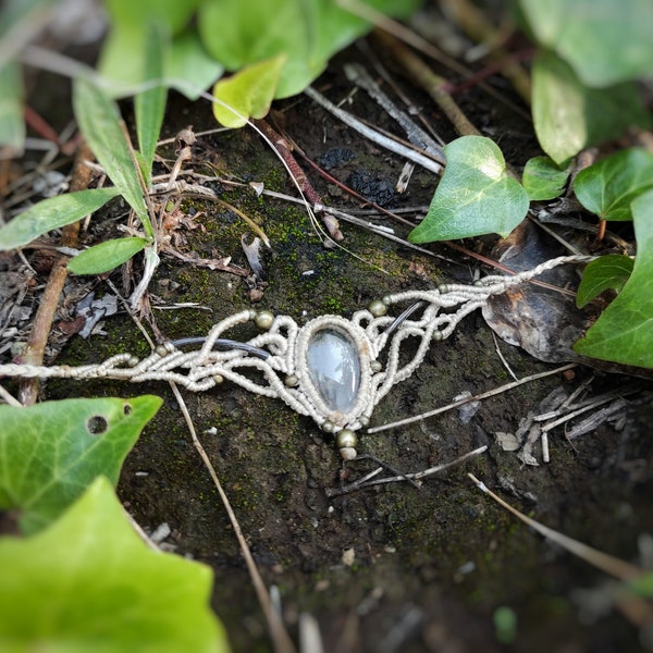 Handmade Shell crown- Macrame Necklace tiara / choker main image 0