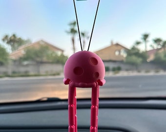 Accesorio de espejo de coche con medusa de Bob Esponja: Divertida decoración de dibujos animados