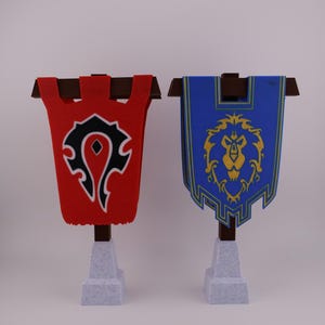 World of Warcraft PvP Banners WOW Gaming Wall Art, Customizable WoW Flag Decor for Gamers and Collectors