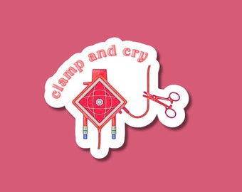 perfusionist sticker, perfusion clamps, ecmo stickers, ecmo nurse, ecmo specialist, perfusionist, cardiopulmonary gift, ecmo rt sticker